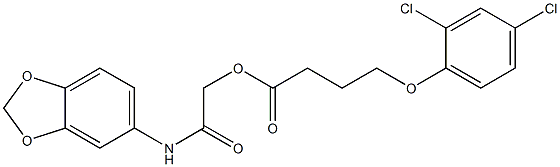 2-(1,3-benzodioxol-5-ylamino)-2-oxoethyl 4-(2,4-dichlorophenoxy)butanoate Struktur