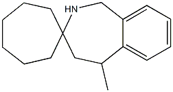 5-methyl-2,3,4,5-tetrahydrospiro[1H-2-benzazepine-3,1'-cycloheptane] Struktur