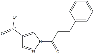 4-nitro-1-(3-phenylpropanoyl)-1H-pyrazole Struktur