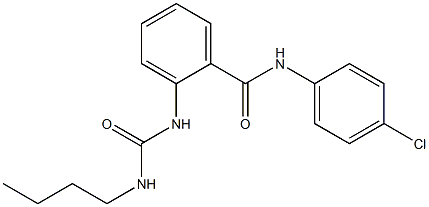 2-{[(butylamino)carbonyl]amino}-N-(4-chlorophenyl)benzamide Struktur