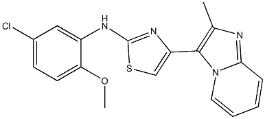 N-(5-chloro-2-methoxyphenyl)-4-(2-methylimidazo[1,2-a]pyridin-3-yl)-1,3-thiazol-2-amine Struktur