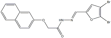 N'-[(4,5-dibromo-2-furyl)methylene]-2-(2-naphthyloxy)acetohydrazide Struktur