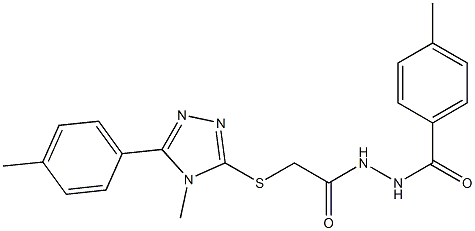 N'-(4-methylbenzoyl)-2-{[4-methyl-5-(4-methylphenyl)-4H-1,2,4-triazol-3-yl]sulfanyl}acetohydrazide Struktur