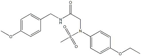 2-[4-ethoxy(methylsulfonyl)anilino]-N-(4-methoxybenzyl)acetamide Struktur