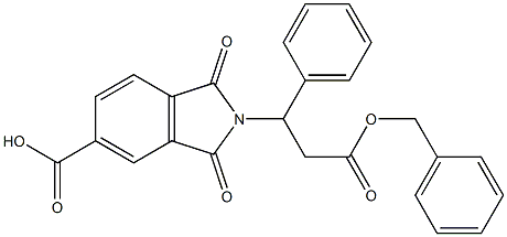 2-[3-(benzyloxy)-3-oxo-1-phenylpropyl]-1,3-dioxo-5-isoindolinecarboxylic acid Struktur