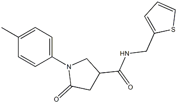 1-(4-methylphenyl)-5-oxo-N-(2-thienylmethyl)-3-pyrrolidinecarboxamide Struktur