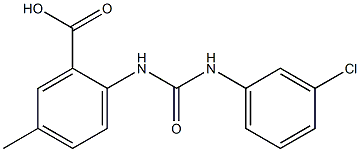 2-{[(3-chloroanilino)carbonyl]amino}-5-methylbenzoic acid Struktur