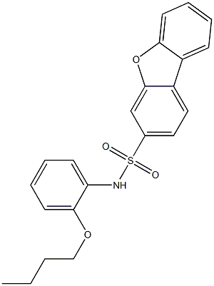 N-(2-butoxyphenyl)dibenzo[b,d]furan-3-sulfonamide Struktur