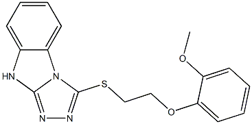 3-{[2-(2-methoxyphenoxy)ethyl]sulfanyl}-9H-[1,2,4]triazolo[4,3-a]benzimidazole Struktur