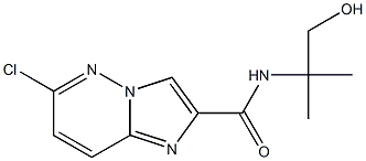 6-chloro-N-(2-hydroxy-1,1-dimethylethyl)imidazo[1,2-b]pyridazine-2-carboxamide Struktur