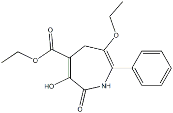 ethyl 6-ethoxy-3-hydroxy-2-oxo-7-phenyl-2,5-dihydro-1H-azepine-4-carboxylate Struktur