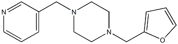 1-(2-furylmethyl)-4-(3-pyridinylmethyl)piperazine Struktur