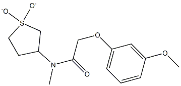 N-(1,1-dioxidotetrahydro-3-thienyl)-2-(3-methoxyphenoxy)-N-methylacetamide Struktur