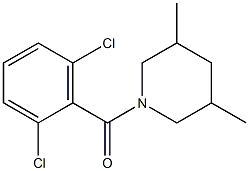 1-(2,6-dichlorobenzoyl)-3,5-dimethylpiperidine Struktur