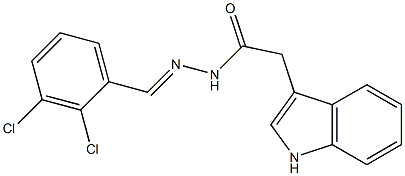 N'-(2,3-dichlorobenzylidene)-2-(1H-indol-3-yl)acetohydrazide Struktur