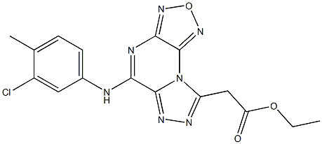 ethyl [5-(3-chloro-4-methylanilino)[1,2,5]oxadiazolo[3,4-e][1,2,4]triazolo[4,3-a]pyrazin-8-yl]acetate Struktur