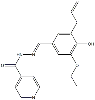 N'-(3-allyl-5-ethoxy-4-hydroxybenzylidene)isonicotinohydrazide Struktur