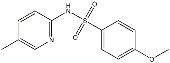 4-methoxy-N-(5-methyl-2-pyridinyl)benzenesulfonamide Struktur