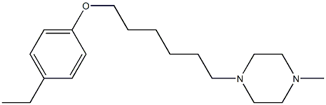 4-ethylphenyl 6-(4-methyl-1-piperazinyl)hexyl ether Struktur