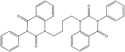 1-[4-(2,4-dioxo-3-phenyl-3,4-dihydro-1(2H)-quinazolinyl)butyl]-3-phenyl-2,4(1H,3H)-quinazolinedione Struktur