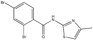 2,4-dibromo-N-(4-methyl-1,3-thiazol-2-yl)benzamide Struktur