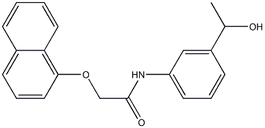 N-[3-(1-hydroxyethyl)phenyl]-2-(1-naphthyloxy)acetamide Struktur