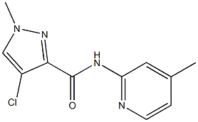 4-chloro-1-methyl-N-(4-methyl-2-pyridinyl)-1H-pyrazole-3-carboxamide Struktur