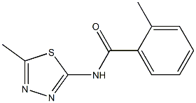 2-methyl-N-(5-methyl-1,3,4-thiadiazol-2-yl)benzamide Struktur