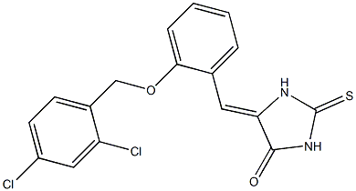 5-{2-[(2,4-dichlorobenzyl)oxy]benzylidene}-2-thioxo-4-imidazolidinone Struktur