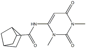 N-(1,3-dimethyl-2,6-dioxo-1,2,3,6-tetrahydropyrimidin-4-yl)bicyclo[2.2.1]heptane-2-carboxamide Struktur