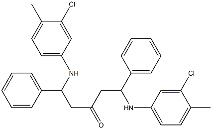 1,5-bis(3-chloro-4-methylanilino)-1,5-diphenyl-3-pentanone Struktur