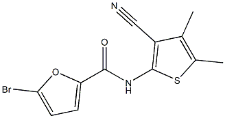 5-bromo-N-(3-cyano-4,5-dimethyl-2-thienyl)-2-furamide Struktur