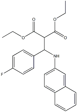 diethyl 2-[(4-fluorophenyl)(2-naphthylamino)methyl]malonate Struktur