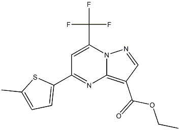 ethyl 5-(5-methyl-2-thienyl)-7-(trifluoromethyl)pyrazolo[1,5-a]pyrimidine-3-carboxylate Struktur