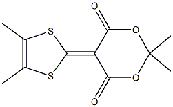 5-(4,5-dimethyl-1,3-dithiol-2-ylidene)-2,2-dimethyl-1,3-dioxane-4,6-dione Struktur