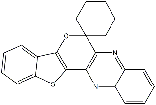 spiro(6H-[1]benzothieno[2',3':5,6]pyrano[3,4-b]quinoxaline-6,1'-cyclohexane) Struktur