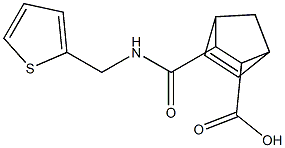 3-{[(2-thienylmethyl)amino]carbonyl}bicyclo[2.2.1]hept-5-ene-2-carboxylic acid Struktur