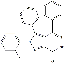 2-(2-methylphenyl)-3,4-diphenyl-2,6-dihydro-7H-pyrazolo[3,4-d]pyridazin-7-one Struktur