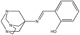 2-[(1,3,6-triazatricyclo[4.3.1.1~3,8~]undec-8-ylimino)methyl]phenol Struktur