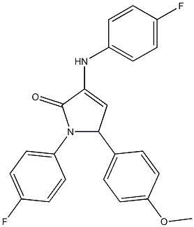 3-(4-fluoroanilino)-1-(4-fluorophenyl)-5-(4-methoxyphenyl)-1,5-dihydro-2H-pyrrol-2-one Struktur