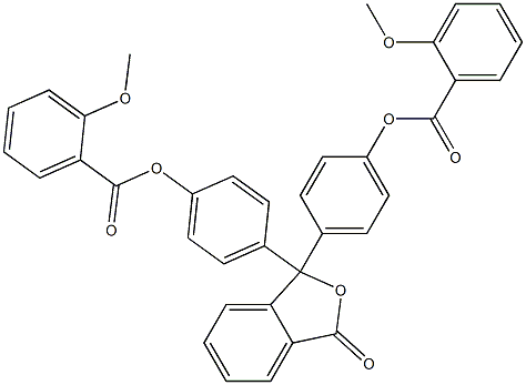 4-(1-{4-[(2-methoxybenzoyl)oxy]phenyl}-3-oxo-1,3-dihydro-2-benzofuran-1-yl)phenyl 2-methoxybenzoate Struktur