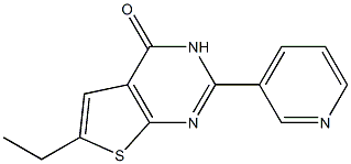 6-ethyl-2-(3-pyridinyl)thieno[2,3-d]pyrimidin-4(3H)-one Struktur