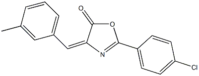 2-(4-chlorophenyl)-4-(3-methylbenzylidene)-1,3-oxazol-5(4H)-one Struktur