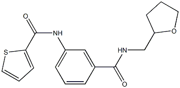 N-(3-{[(tetrahydrofuran-2-ylmethyl)amino]carbonyl}phenyl)thiophene-2-carboxamide Struktur