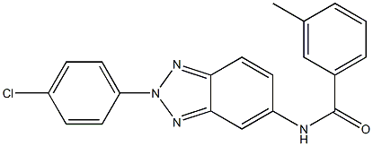 N-[2-(4-chlorophenyl)-2H-1,2,3-benzotriazol-5-yl]-3-methylbenzamide Struktur