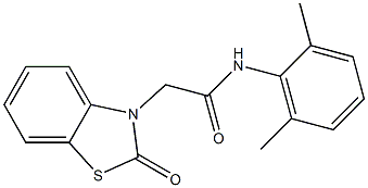 N-(2,6-dimethylphenyl)-2-(2-oxo-1,3-benzothiazol-3(2H)-yl)acetamide Struktur