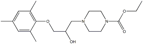 ethyl 4-[2-hydroxy-3-(mesityloxy)propyl]-1-piperazinecarboxylate Struktur