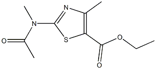 ethyl 2-[acetyl(methyl)amino]-4-methyl-1,3-thiazole-5-carboxylate Struktur