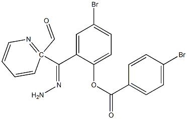 4-bromo-2-[2-(2-pyridinylcarbonyl)carbohydrazonoyl]phenyl 4-bromobenzoate Struktur