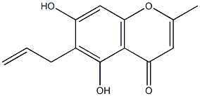 6-allyl-5,7-dihydroxy-2-methyl-4H-chromen-4-one Struktur